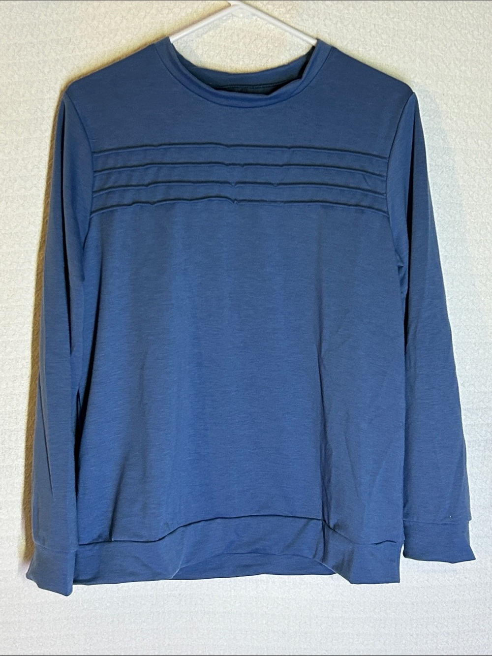 Men's Long-Sleeve Crewneck Shirt - Blue